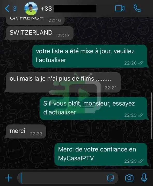 Capture d’un retour client
